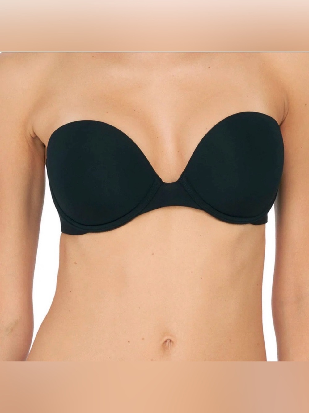 NEW NWT NATORI Minimal Strapless Bra in Black size 34B
Removable